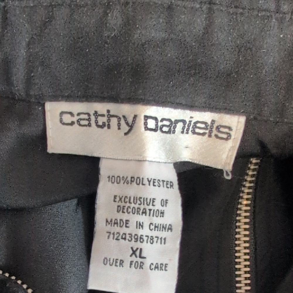 Cathy Daniels Black Zip-Up Studded Blazer Jacket Shirt XL - Picture 6 of 6